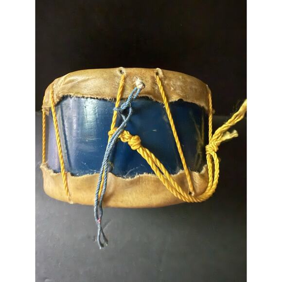 Vintage Native American Stretched Rawhide Leather Drum Hand Painted Southwestern - Picture 3 of 7